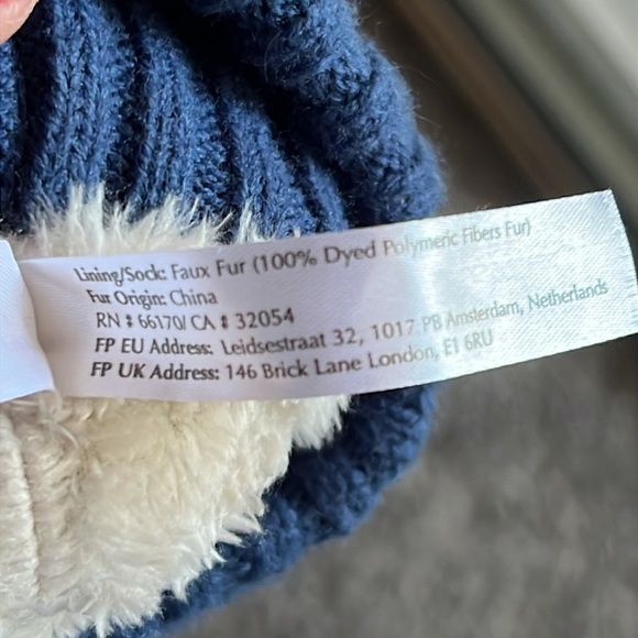 NWT Free People Sleepover Bootie Slippers, checker blue and yellow, size 8 - Picture 10 of 14